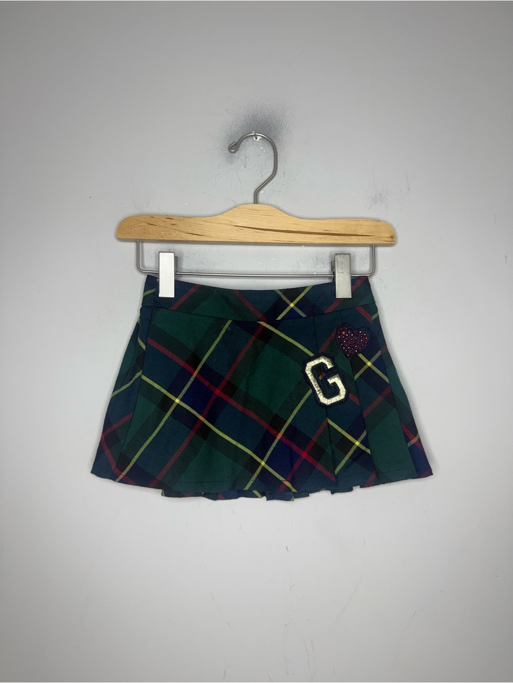 $11 ADD ON mayoral green plaid skirt patches 2Y rylee + cru janie and jack zara